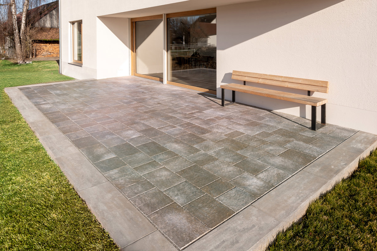 Terrassenplatten Antara Multiformatplatten Arqo Strukturiert und Getrommelt